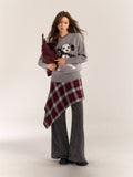 AsGony ASG24546 all-match lazy pullover sweater