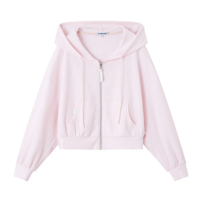 SOMESOWE S2609055&amp;S2609056&amp;S2609057 Waffle hooded sweatshirt + shorts + vest