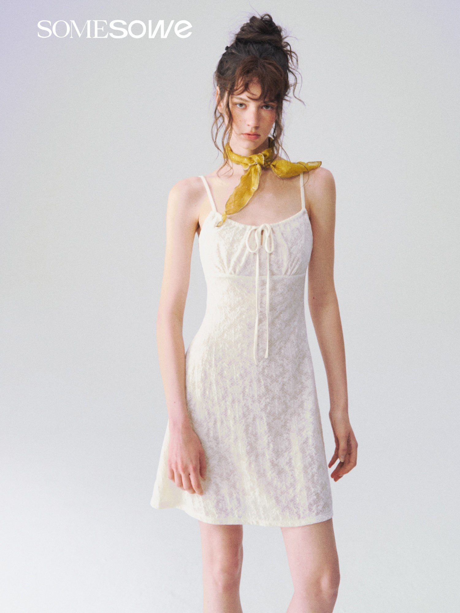 SOMESOWE S2609107 Jacquard texture camisole dress