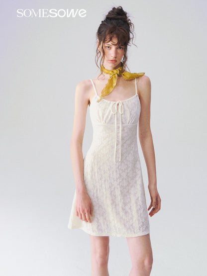 SOMESOWE S2609107 Jacquard texture camisole dress