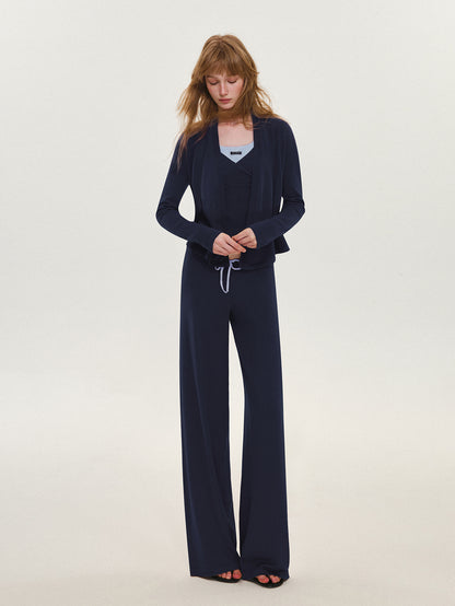 Asgony ASG26636&amp;ASG26637&amp;ASG26638 Faux-Layered Knit Set