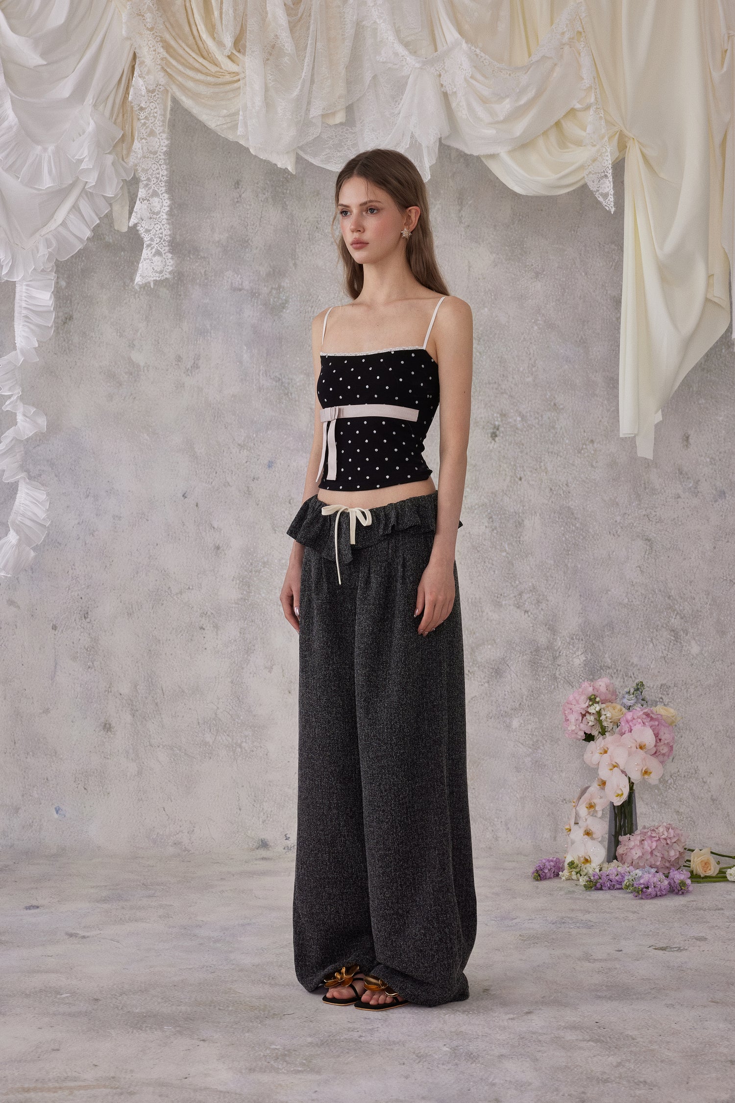 NOMEANSNO N159 Ruffled black pants