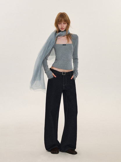 Asgony ASG26640 Double-Layer Sheer Scarf Shawl