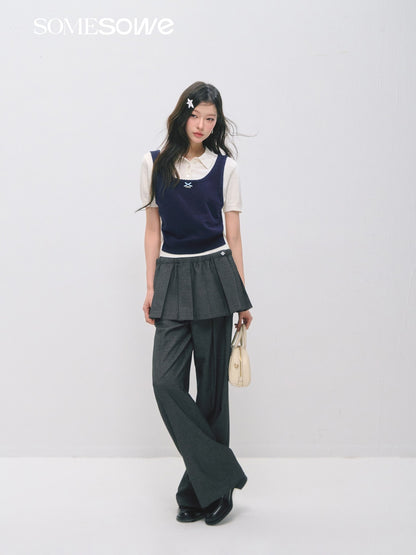 SOMESOWE S2609023 Removable suit pleated skirt pants