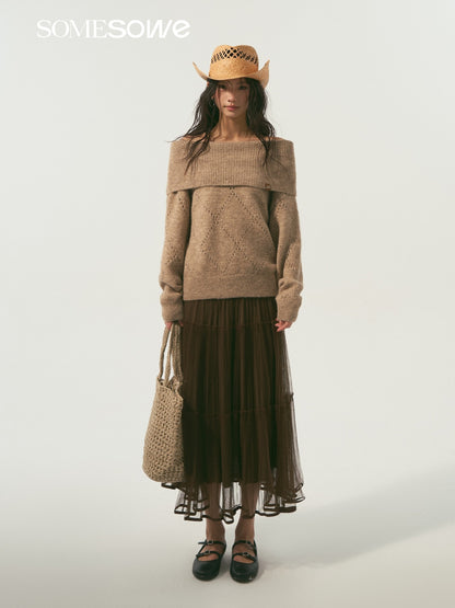 SOMESOWE S2509012 Double sided pleated yarn skirt