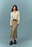 ASGONY Grid Fishtail Skirt