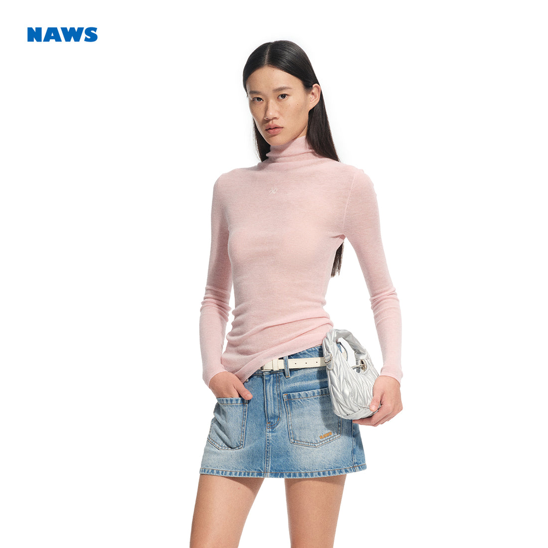 NAWS C053825 Megan High Necked Knitwear