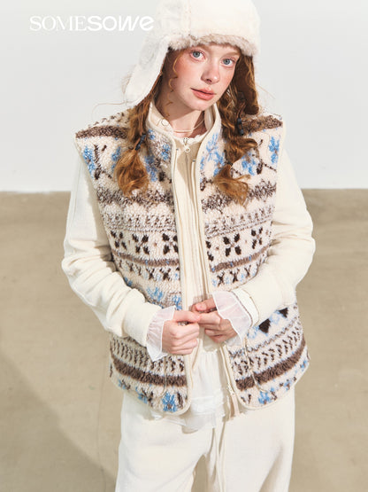 SOMESOWE S2508232 Fel Island Jacquard Fleece Vest