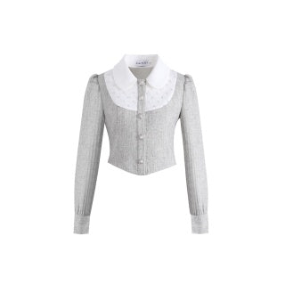 Jean Soo Sequined Peter Pan Collar Short Jacket