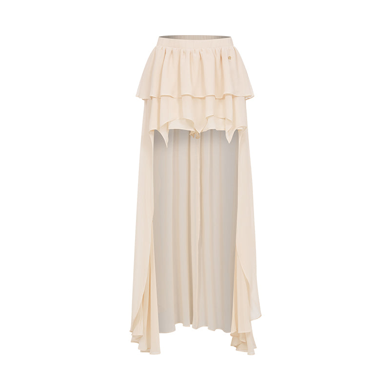 SHEERLUCK SLTZ25301 Lotus leaf edge chiffon lace splicing set