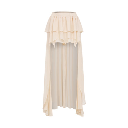 SHEERLUCK SLTZ25301 Lotus leaf edge chiffon lace splicing set