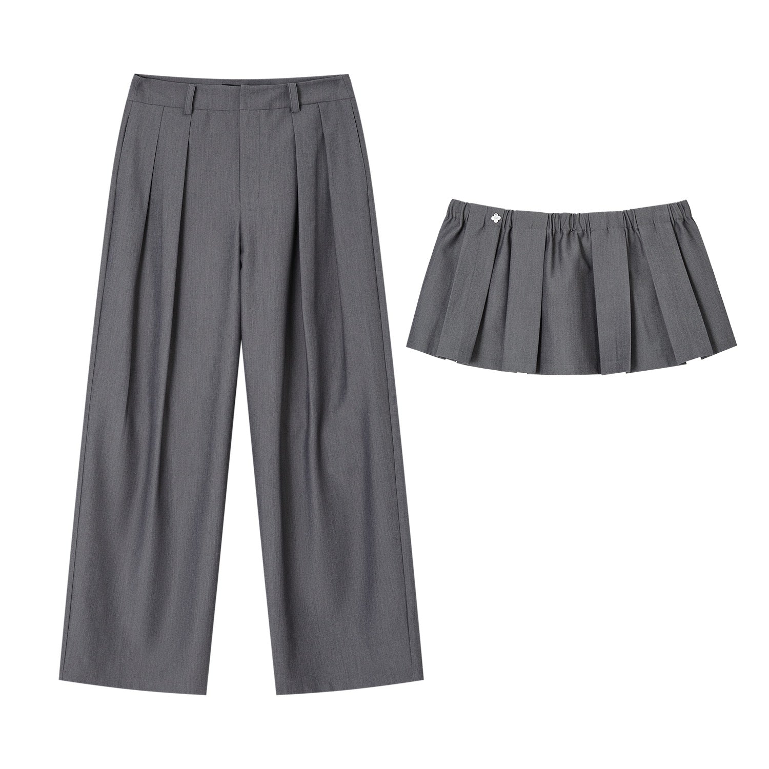SOMESOWE S2609023 Removable suit pleated skirt pants