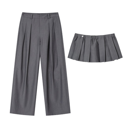 SOMESOWE S2609023 Removable suit pleated skirt pants