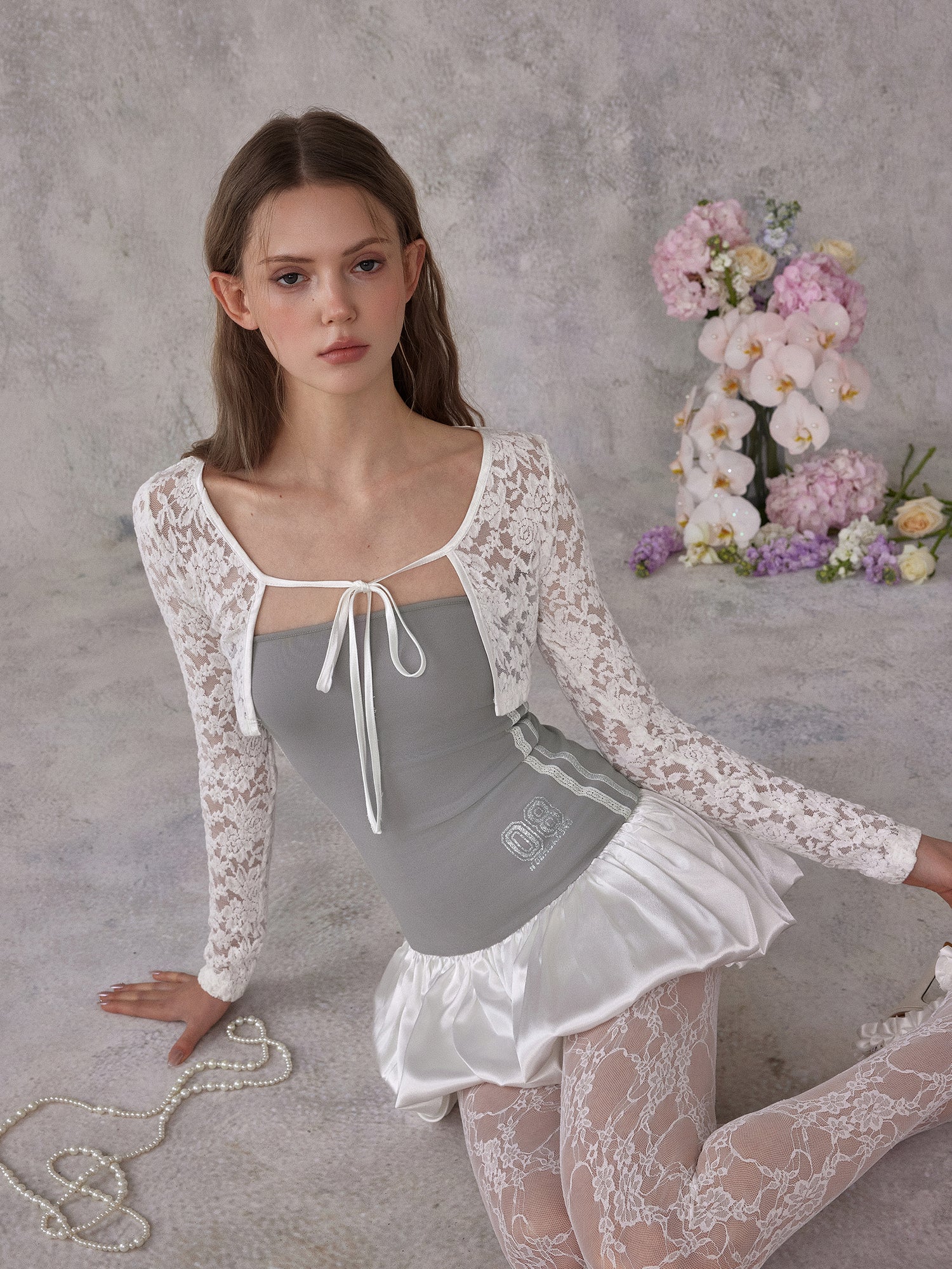 NOMEANSNO N174 Ballet style contrasting strapless dress