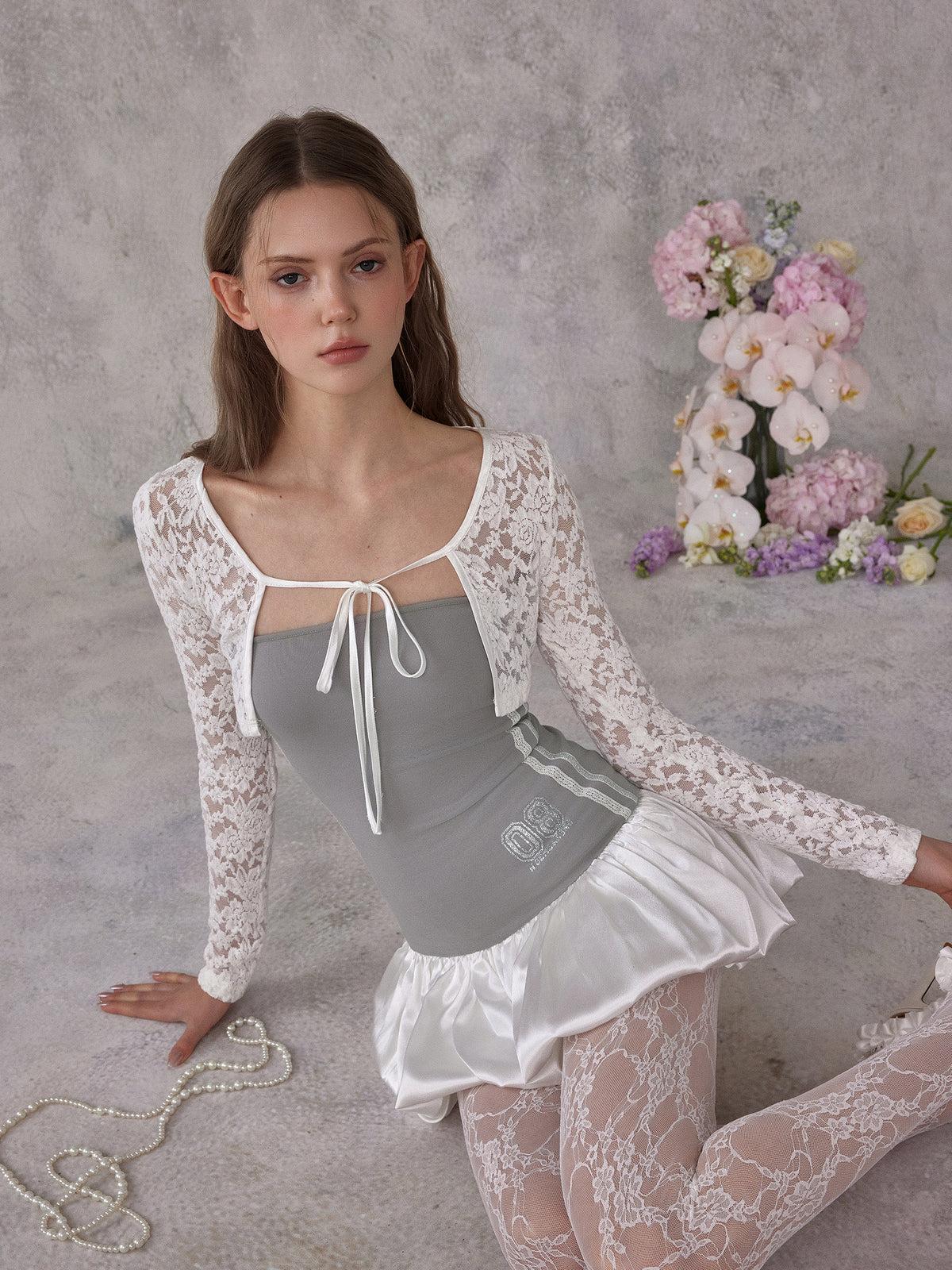 NOMEANSNO N174 Ballet style contrasting strapless dress