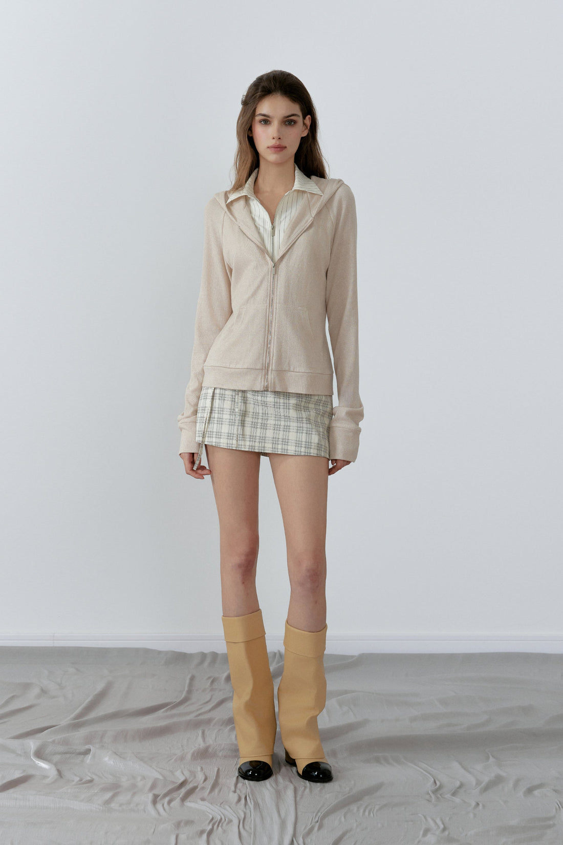 NONCESTNON N220 Pink striped sweatshirt