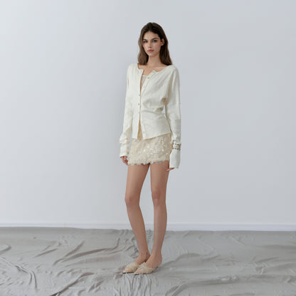 NONCESTNON N226 Fake two-piece pullover cardigan