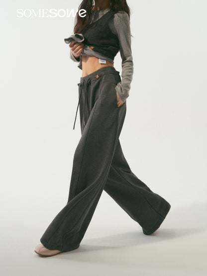 SOMESOWE S2509006 Double waisted curved sword guard pants