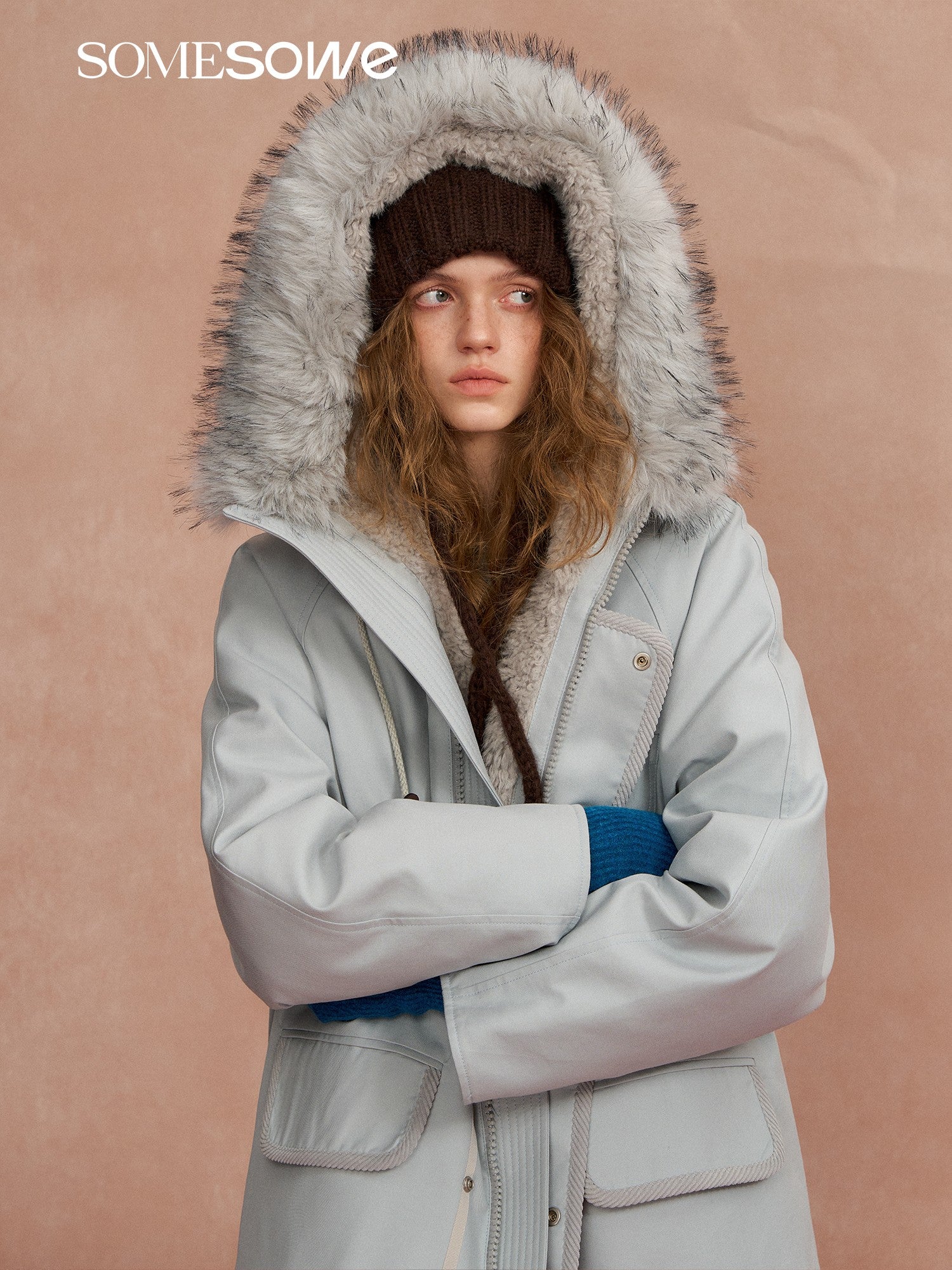 SOMESOWE S2508291 Hooded workwear Parker down jacket