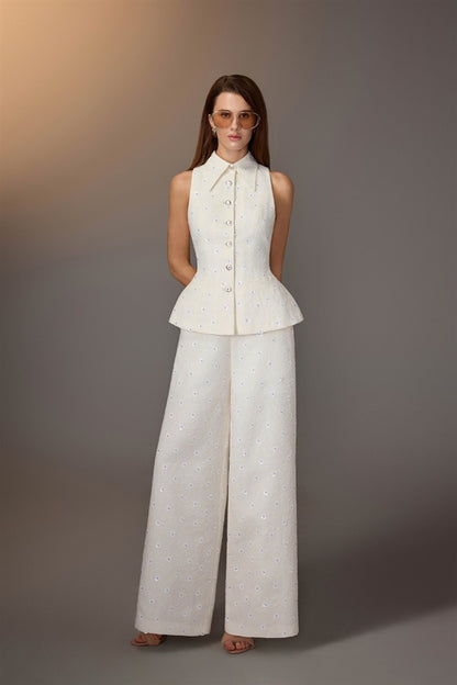 KEIRA TONG Kodemari Waistcoat &amp; Kodemari Wide-leg Pants