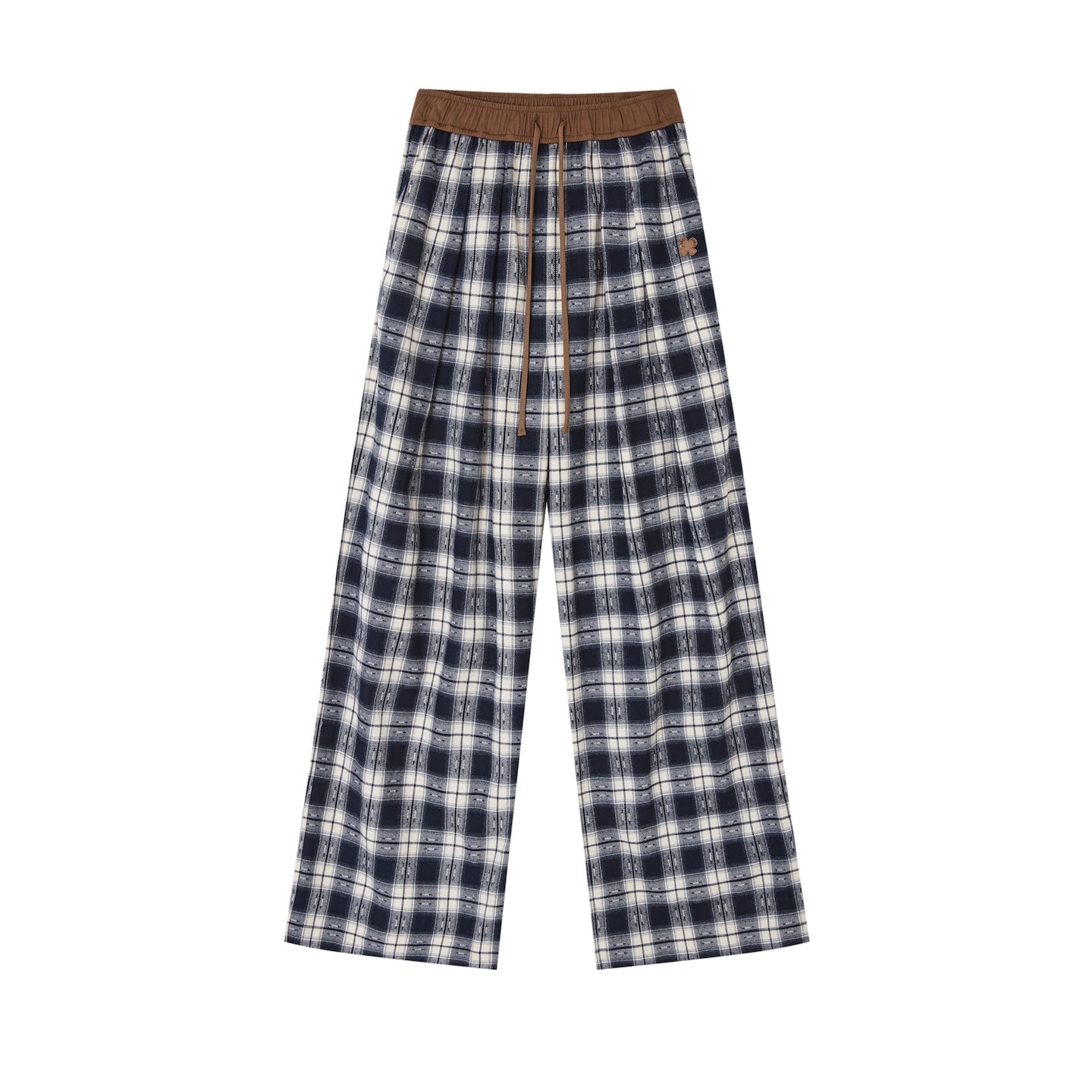 SOMESOWE S2508220 Lazy plaid wide leg casual pants