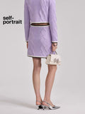 Self-Portrait PURPLE CONTRAST MINI SKIRT