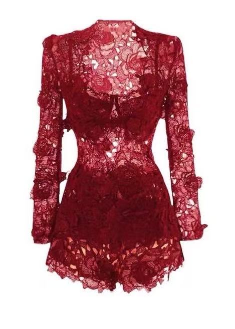 MAEL FEMME TESSA LACE TOP &amp; TESSA LACE SHORT(2color)