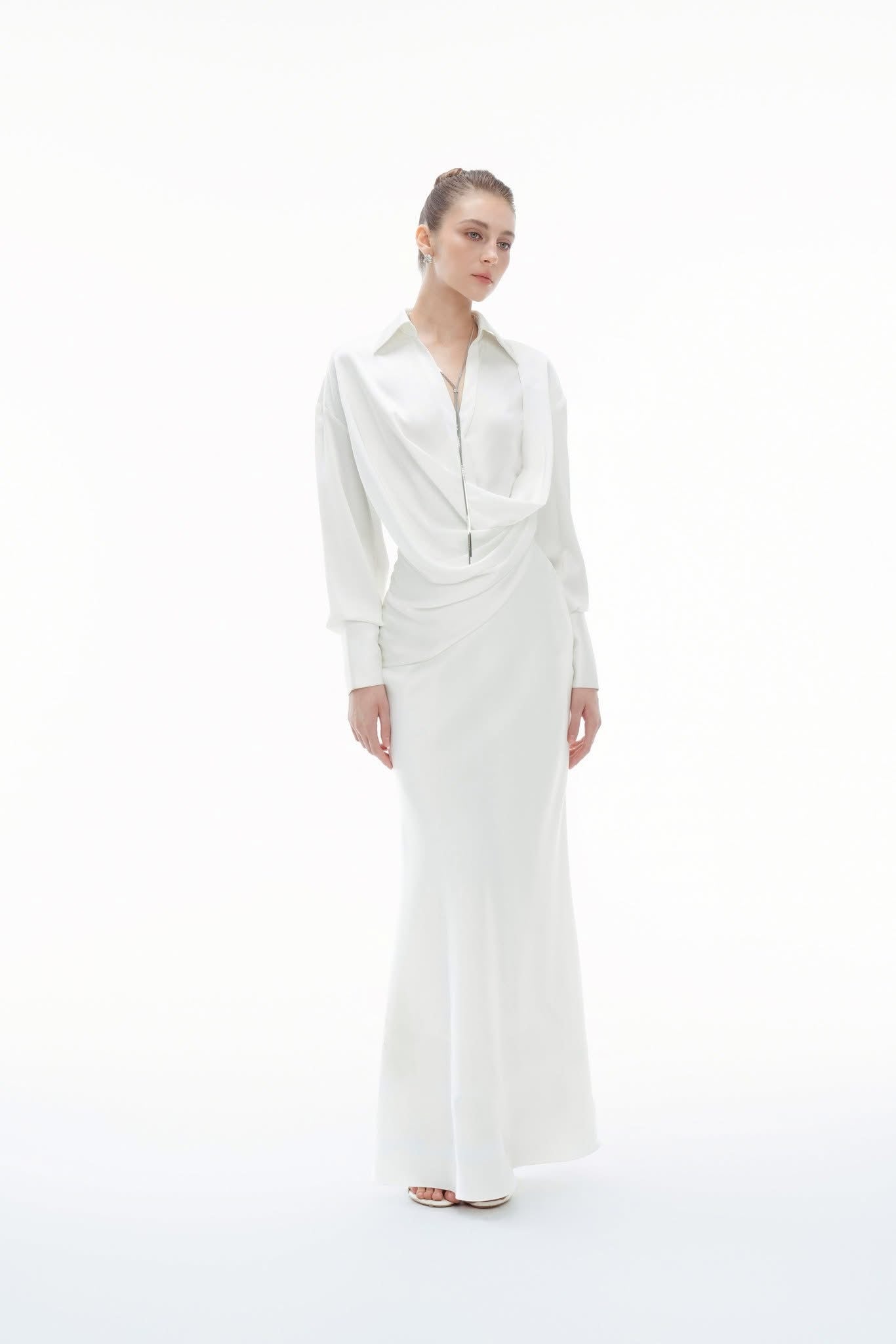 BYDENIO Frances twisted hem shirt dress