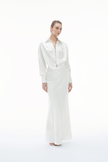 BYDENIO Frances twisted hem shirt dress