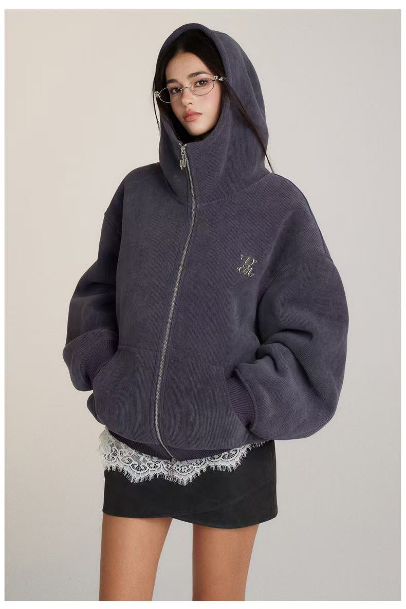 VIA PITTI V24DC166 Thick turtleneck hoodie coat