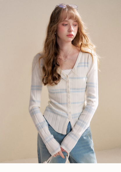 Kroche KP8076 Hollow lace patchwork top