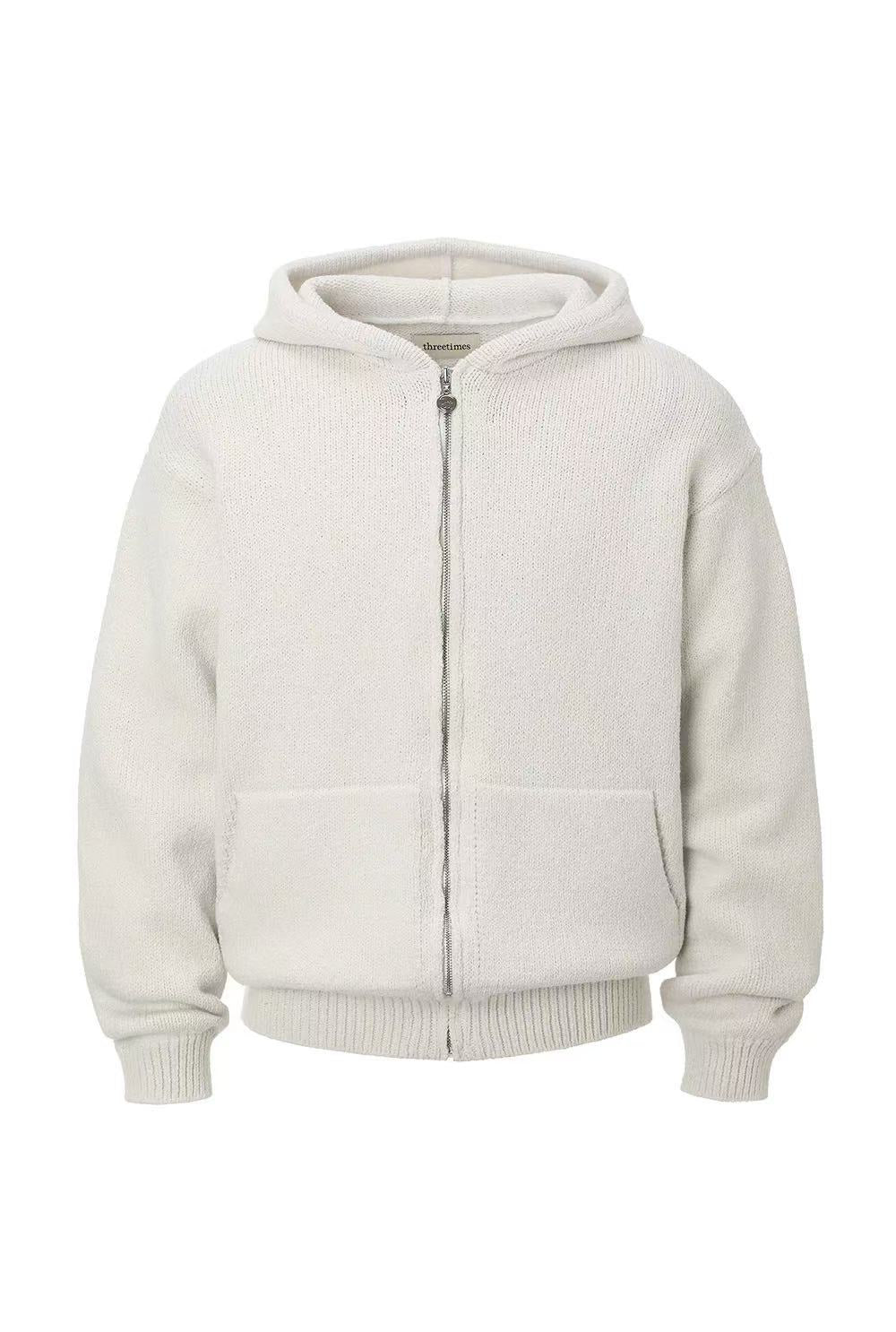 Threetimes Henry zip-up hoodie (3color)