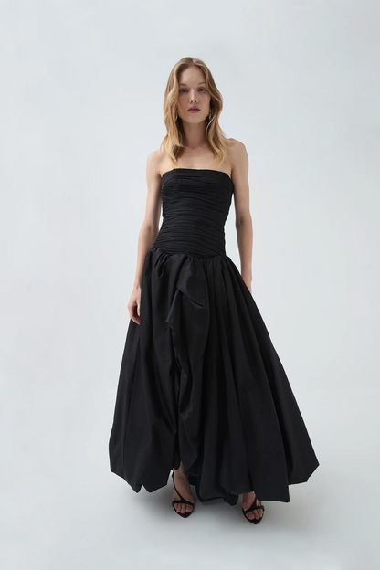 Aje Violette Bubble Hem Maxi Dress(Black)