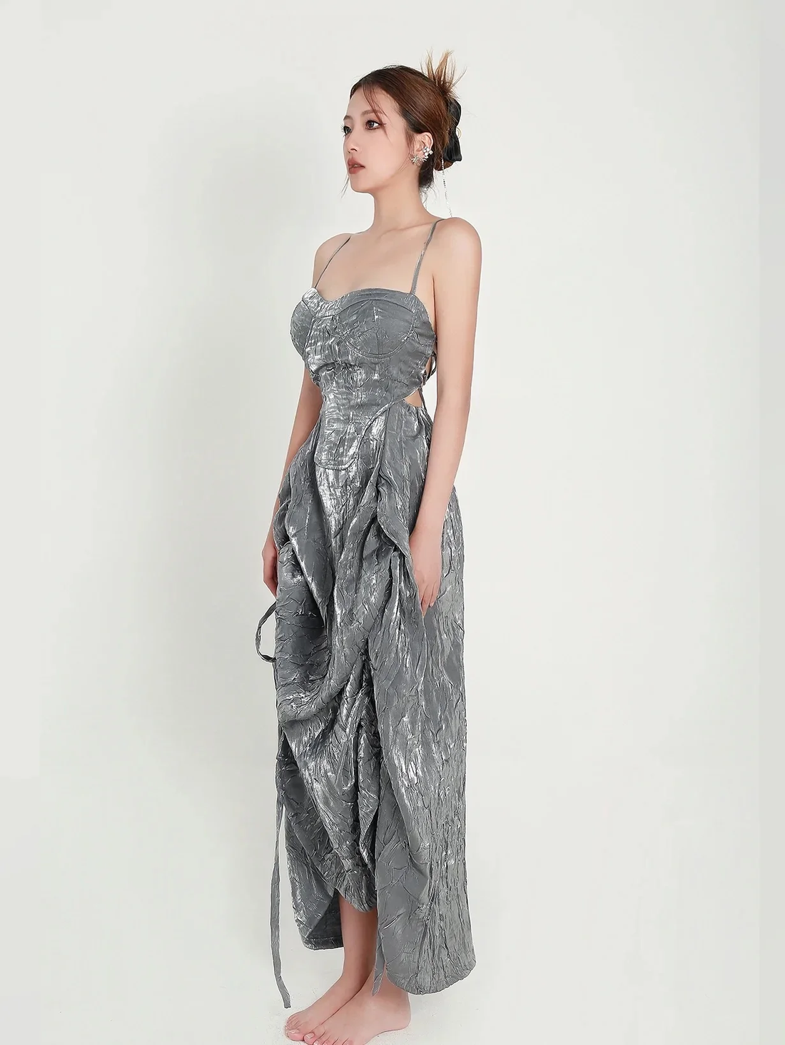 IN-STOCK CROW CREW Pearl Dress(GREY)