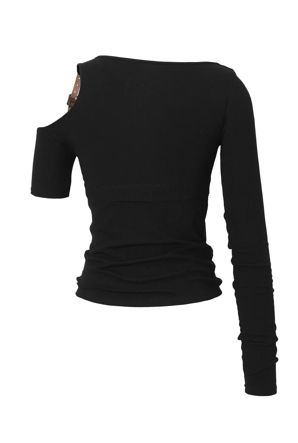 Threetimes Belt drape top (2color)