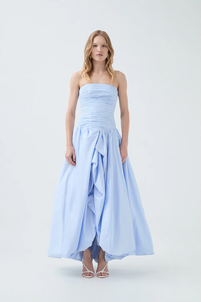 Aje Violette Bubble Hem Maxi Dress(Pearl blue)