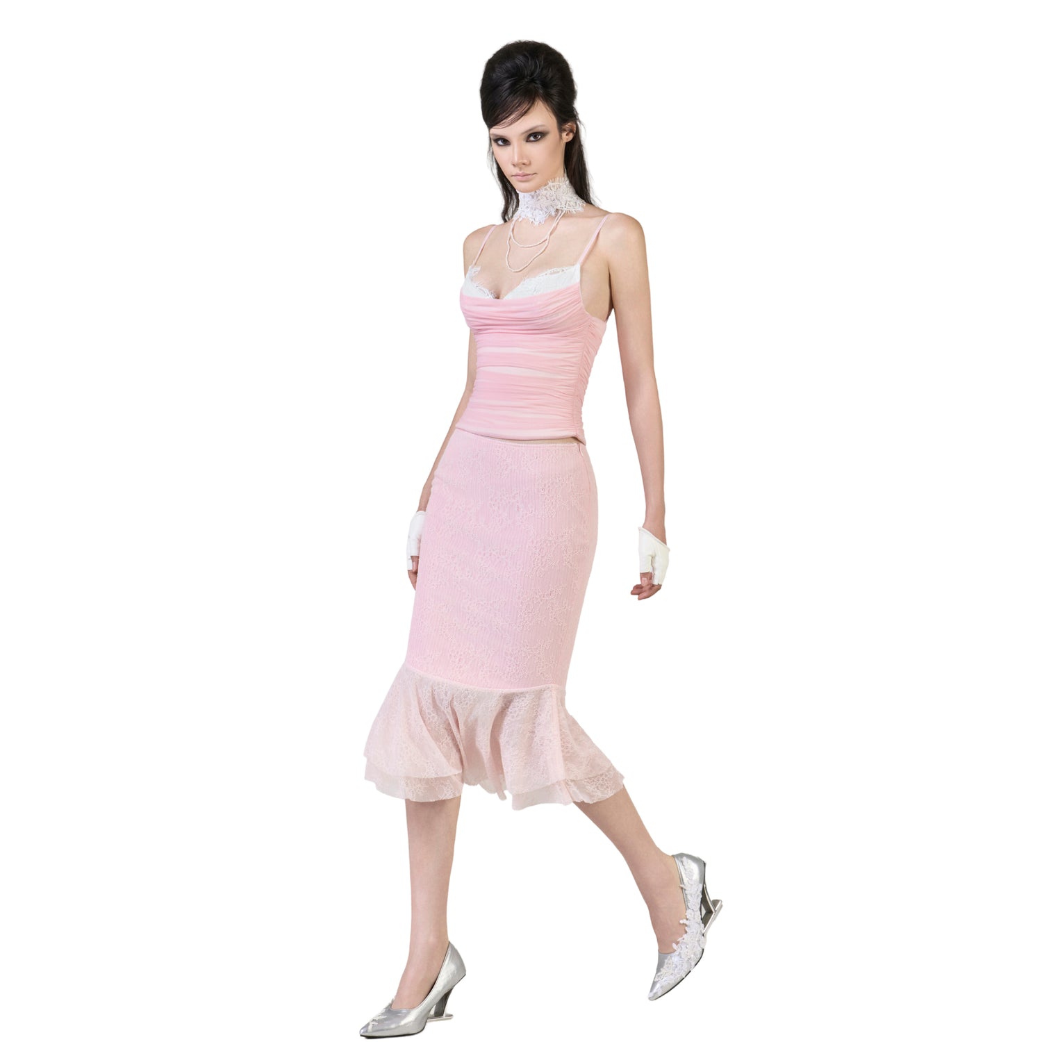 FFSD KISS ME TOP PINK &amp; LYLY SKIRT