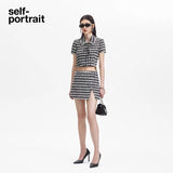 Self-Portrait BOUCLE CONTRAST MINI SKIRT