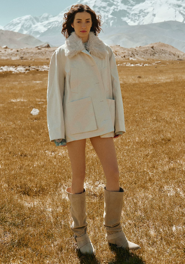 BREADTREE Fringe Zip High Boots(2color)