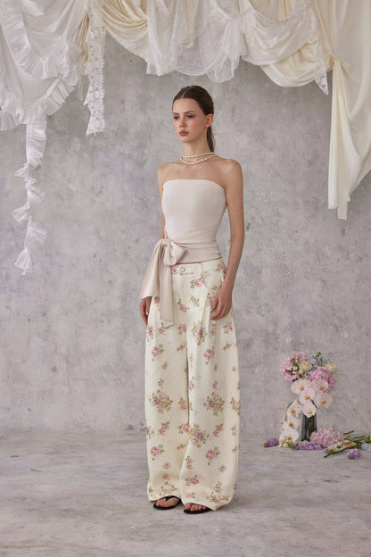 NOMEANSNO N166 Floral denim pants