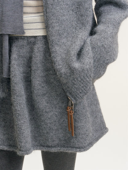 16DEWS 16D25451 Casual knitted sweater + skirt set