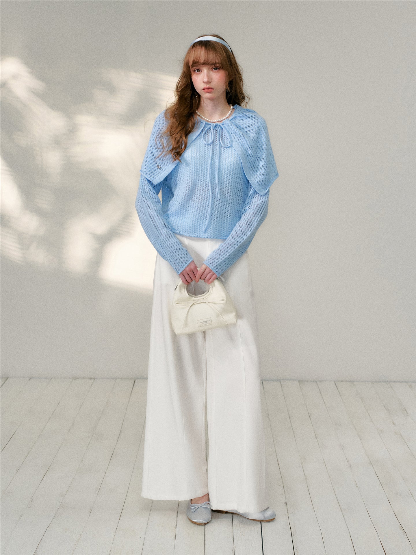 16DEWS 16D26079 Split design high waisted loose casual pants