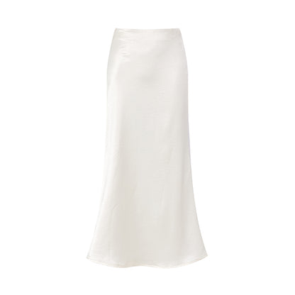 FIND YA WINGS Satin long skirt (2color)