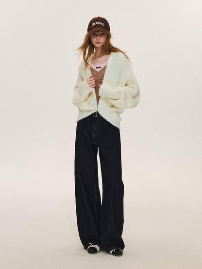 Asgony ASG26568 Soft Loop-Yarn Batwing Cardigan