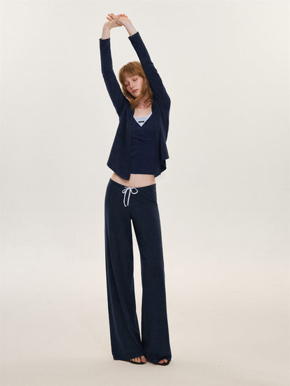 Asgony ASG26636&amp;ASG26637&amp;ASG26638 Faux-Layered Knit Set