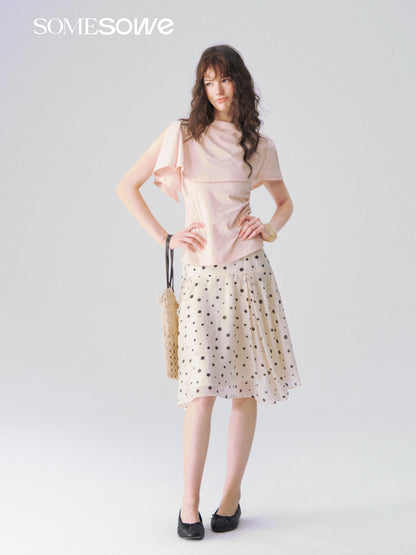 SOMESOWE S2609090 Two piece shawl waist cinched top