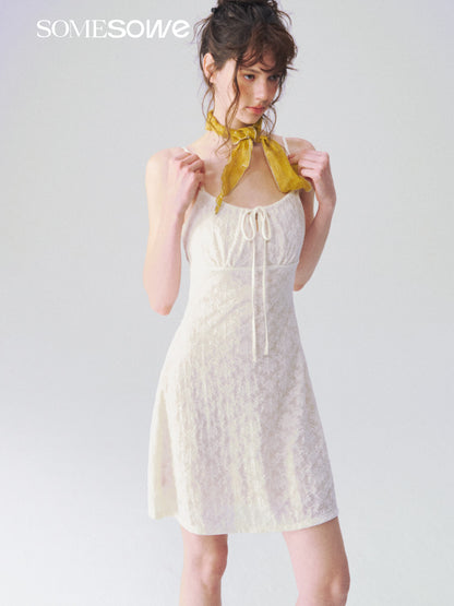 SOMESOWE S2609107 Jacquard texture camisole dress