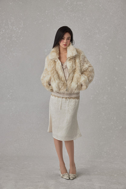 NONCESTNON N274 Zipper lapel fur