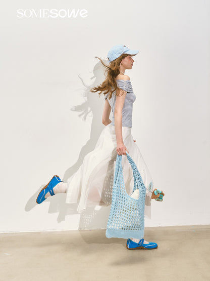 SOMESOWE S2508136 Embroidered flowers vacation style fairy skirt