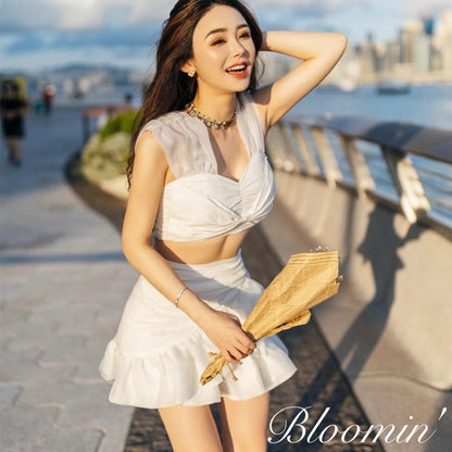 BLOOMIN White Lace Bow Set